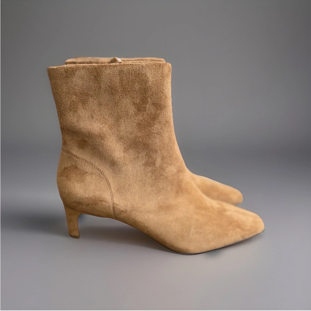 J Crew Sueded Snip Toe Brown Ankle Boots Women’s Size 8 **Never Worn**